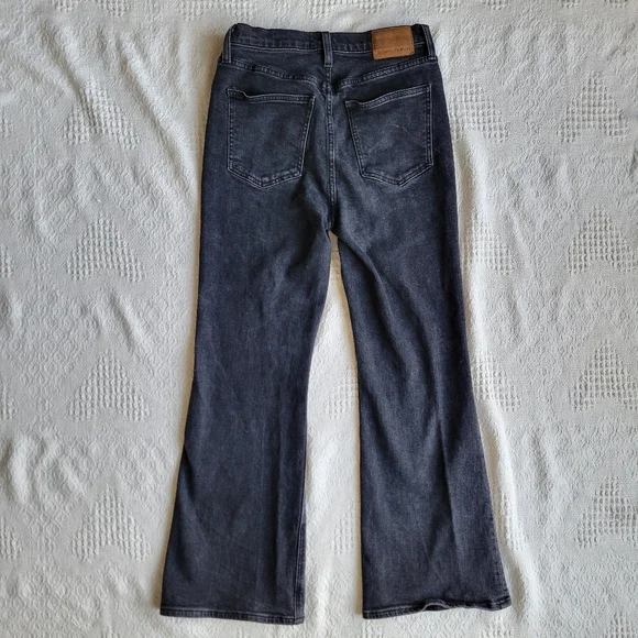 Denim Forum The Twiggy High Rise Flare 28L High-Waisted Flared Jeans- Black - Picture 3 of 12